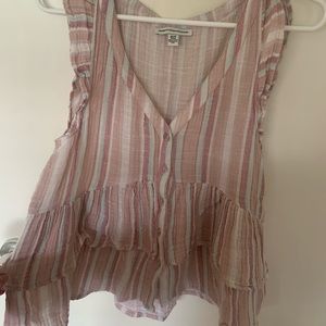 american eagle ruffle top